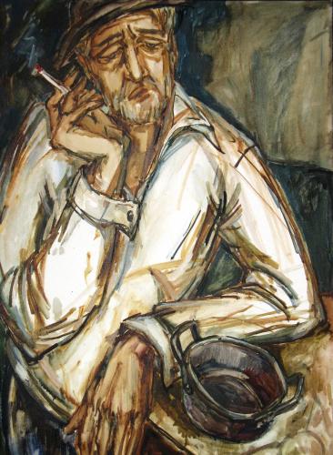 "Последняя сигарета.(портрет художника Филиппа Шипилова)"